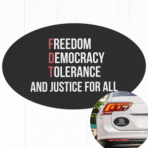 Subtle FDT Anti Trump Car Magnet, Democrat Resistance Gift Magnet, Post Elections, Fck Trump, Liberal Feminist, Magnet Funny Political a