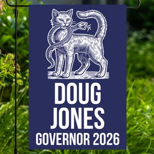 Doug Jones For Alabama U.S. Governor 2026 Garden Flag Banner Sign Vote Doug Jones Democrat 2026 Elections Yard Flag Race