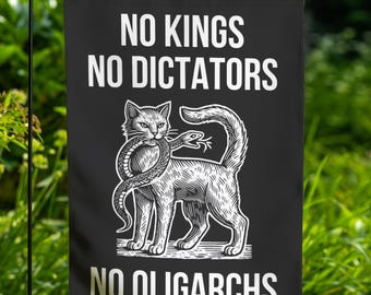 No Kings No Dictators Garden Flag, Anti-Authoritarian Protest Sign, Political Yard Flag, Pro-Democracy Anti-Trump Garden Flag f