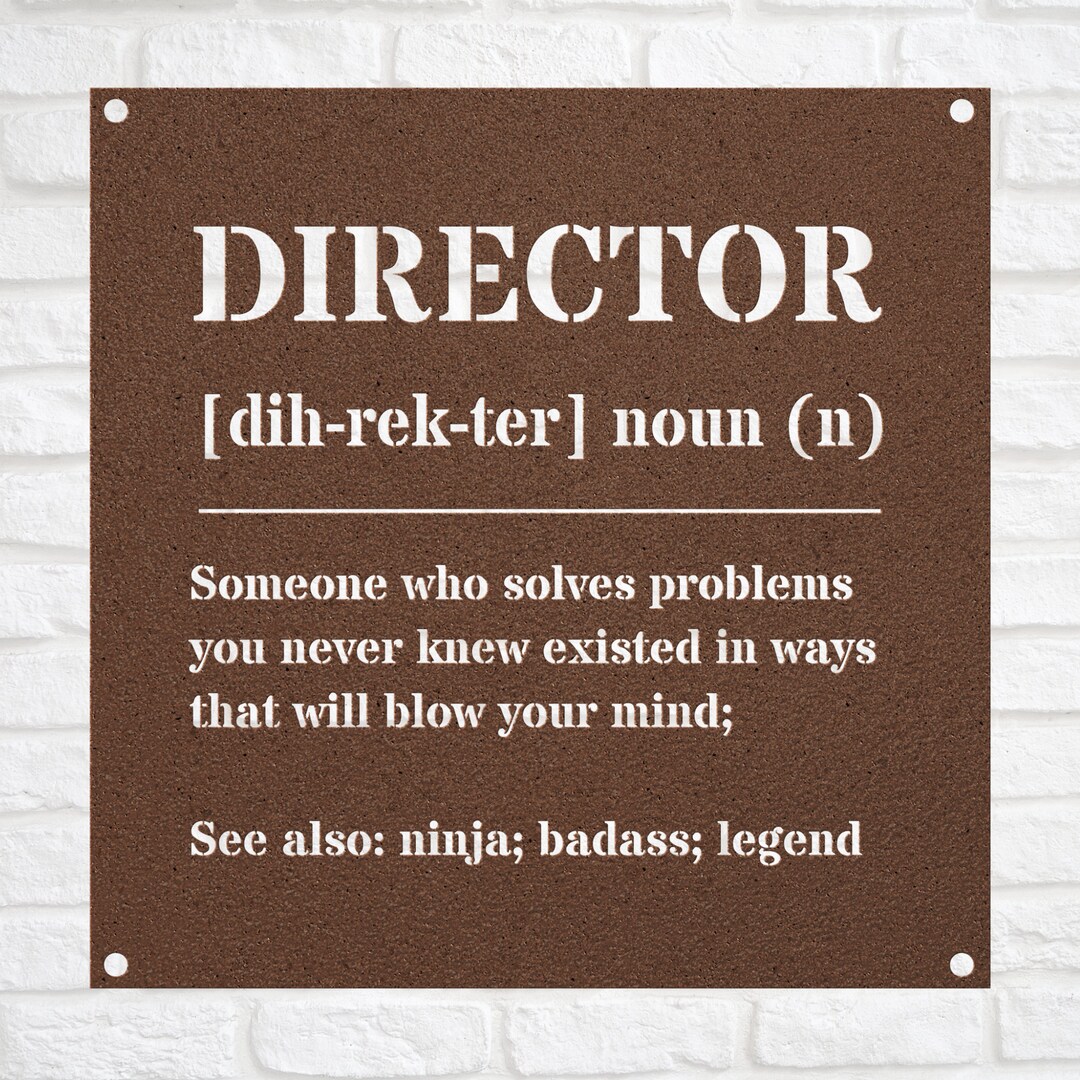 Directr Sign DIRECTOR Gift Metal Sign Birthday, Appreciation, Christmas Gifts Sign ...