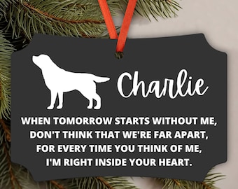 Labrador Memorial Ornament, Black Lab Loss Keepsake Sympathy Gift, Remembrance Loss Of Dog, Pet Bereavement Gift, Dog Loss Gift