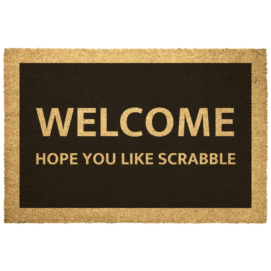 Scrabble Rug Scrabble Doormat Outdoor Rug Coir Door Mat Hope You Like Scrabble Decor ...