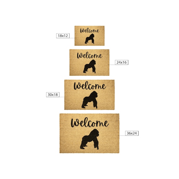 Gorilla Doormat Outdoor Rug Door Mat Decor Housewarming Summer Winter  Christmas House Gift 