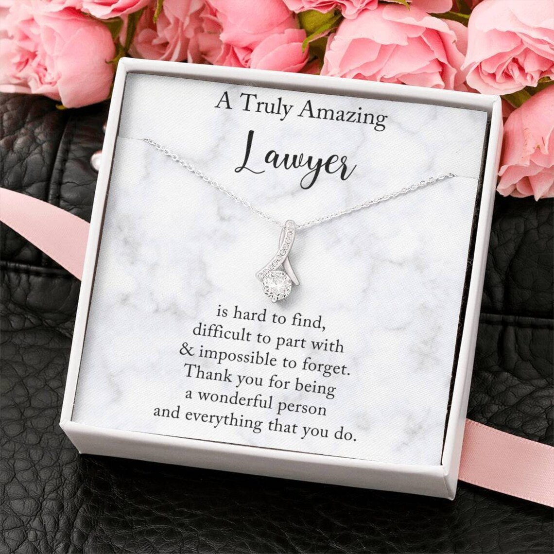 Lawyer Gift Gift for Lawyer Necklace Message Card A Truly Etsy
