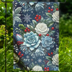 Subtle Anti Trump Christmas Fdt Flag, Anti Trumpism Floral Fck Trump Fdt Yard Sign Flag, Liberal Trump Parody Anti Republican Garden Flag