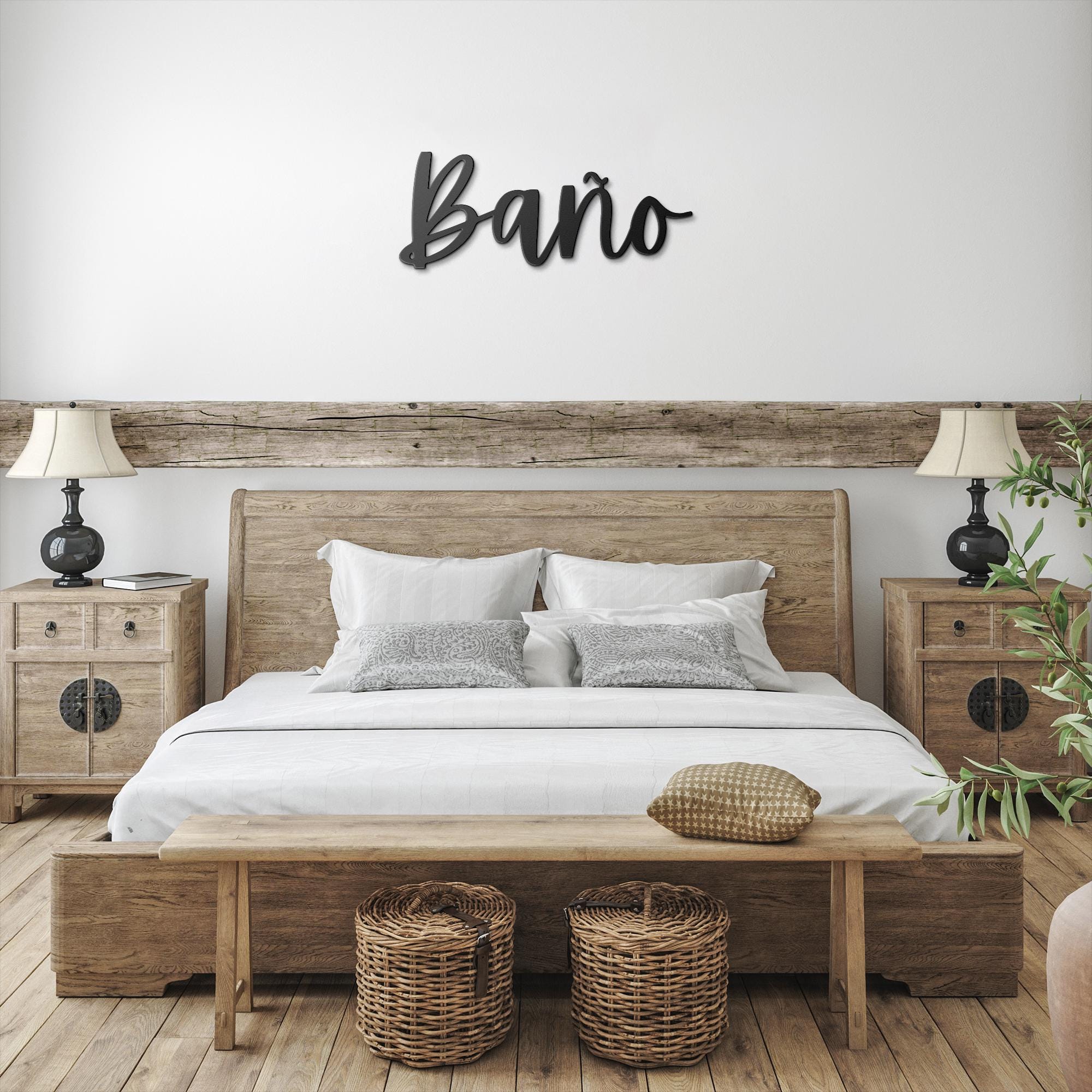 El Bano Sign, Bath Spanish Metal Sign, Restroom Bathroom Decor, Spanish ...