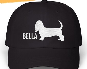 Basset Hound Hat Embroidered Hat Personalized Basset Hound Dad Cap Basset Hound Mom Dad Birthday Christmas Gifts