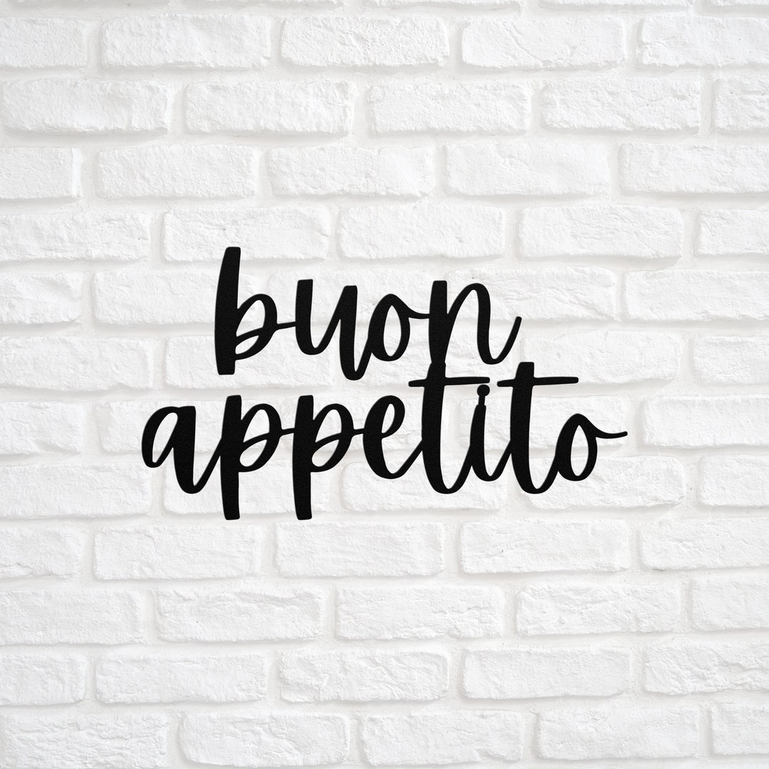Buon Appetito Sign, Italian Metal Sign, Enjoy Your Meal, Italy, Italian