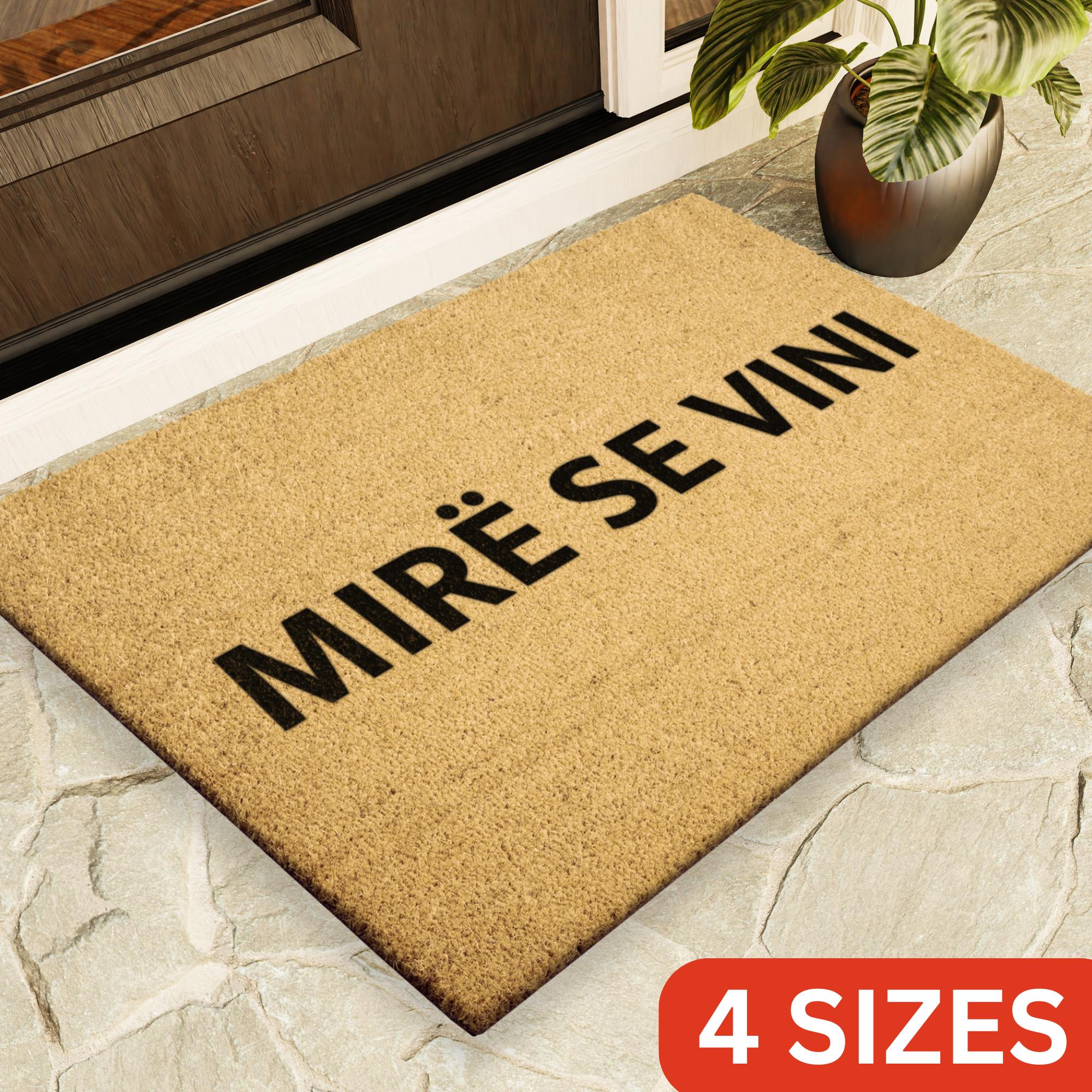 Albanian Welcome Doormat Mire Se Vini Outdoor Rug Coir Door Mat