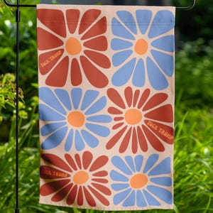 Subtle Anti Trump Flag, Anti Trumpism Floral Fck Trump Fdt Yard Sign Feminist Flag, Liberal Trump Parody Anti Republican Garden Flag Banner