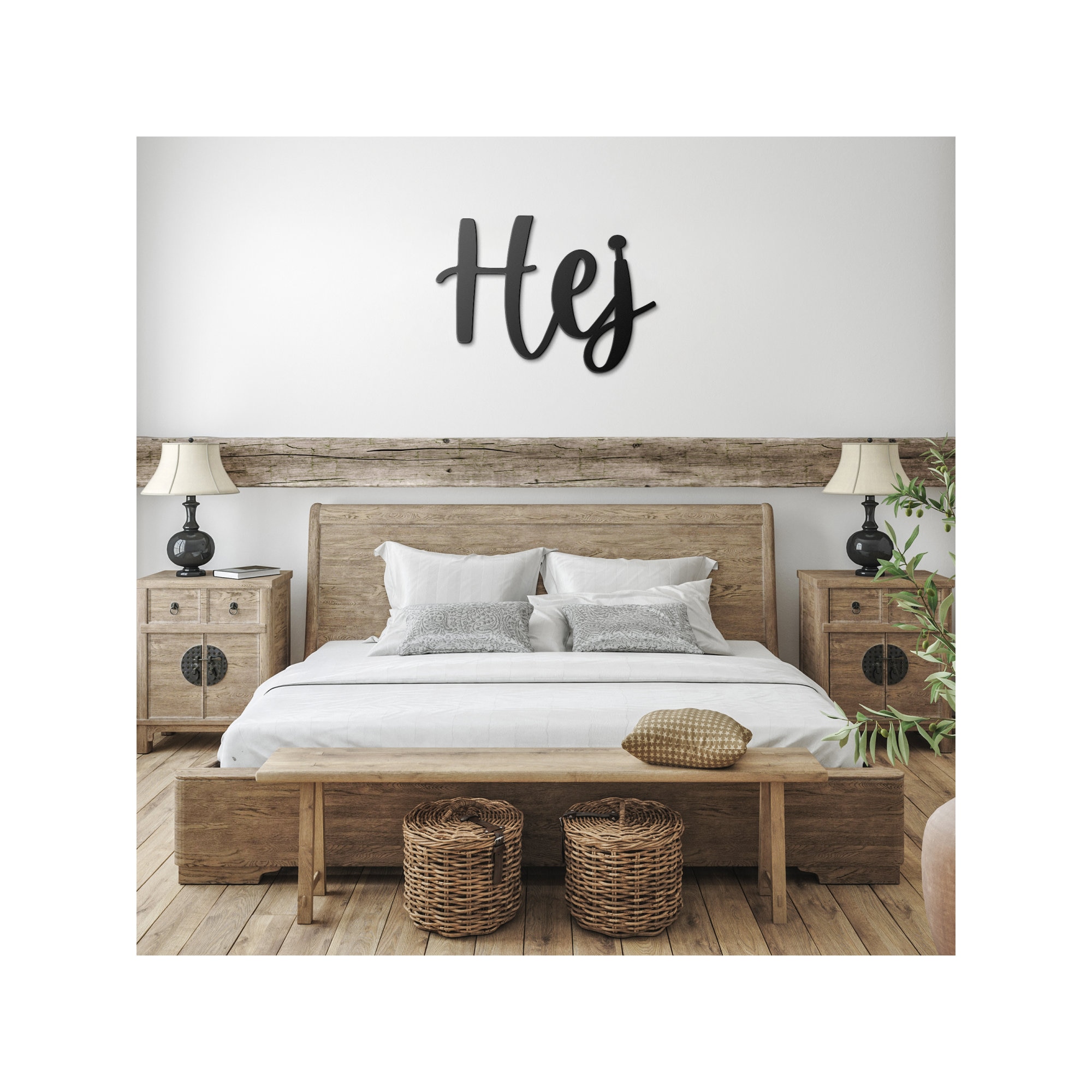 Hej Sign Hej Sign Swedish Hi Svensk Sverige Sign Metal Word Gift for Swede ...