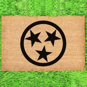 Tennessee Flag Doormat Tennessee State Flag Stars Outdoor Rug Gift For Tennessean Door Mat Front Porch Decor Housewarming Home Christmas