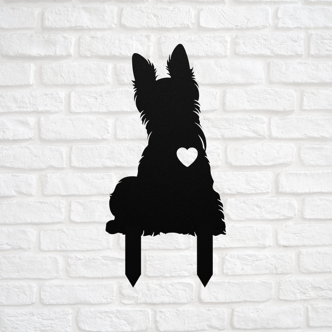 Personalized Scottie Yard Art Statue Stake, Custom Scottish Terrier Outdoor Garden Decor