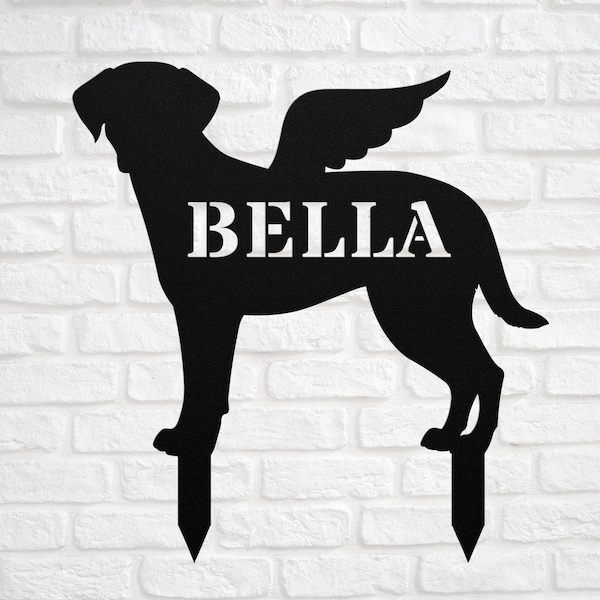 Black Lab Garden Memorial Etsy