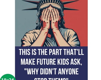 No Kings In America Protest Poster Sign, Anti-Trump Resistance, Political Activist Poster, Rally Sign, Resist Fascism Protest Poster