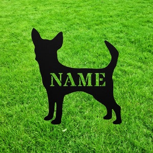 Personalized Chihuahua Garden Statue Stake, Custom Chihuahua Outdoor Yard Art Decor, Memorial Remembrance Sculpture, Outdoor Statue