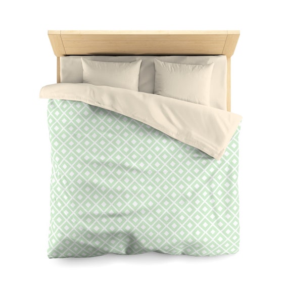 Mint Green Duvet Cover Bedding Etsy