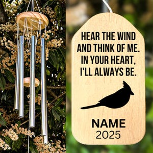 Cardinal Wind Chime Loss Cardinal Memorial Loss Gift Sympathy Bereavement Listen To The Wind Condolence
