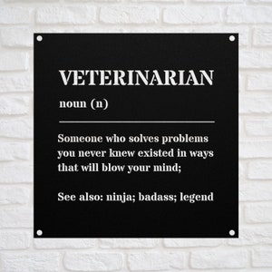 Veterinarian Gift, Veterinarian Graduation Gift, Vet Tech, Vet Gifts, Funny Veterinarian, Personalize  Wall Art