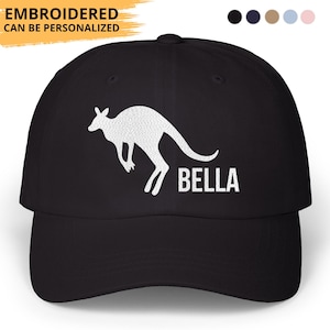 Kangaroo Hat Embroidered Hat Personalized Kangaroo Dad Cap Kangaroo Mom Dad Birthday Christmas Gifts