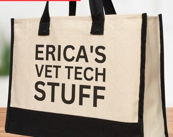 Veterinary Technician Bag, Vet Tech Bag, Gift For Vet Tech Week, Veterinarian Tote Bag, Gift For Vet Tech Bag, Canvas Premium Tote