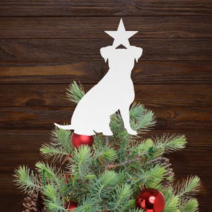 Jack Russell Terrier Tree Topper Christmas Holiday Decoration Ornament Dog Gift Ideas Garden Art Decor, Memorial Remembrance Sculpture