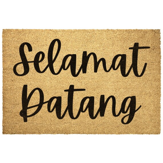 Indonesian Doormat Selamat Datang Outdoor Rug Coir Indonesia Door