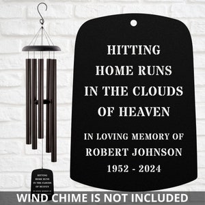 Baseball Wind Chime Sail Baseball Player Memorial Baseball Loss Gift Sympathy Bereavement Listen To The Wind Condolence