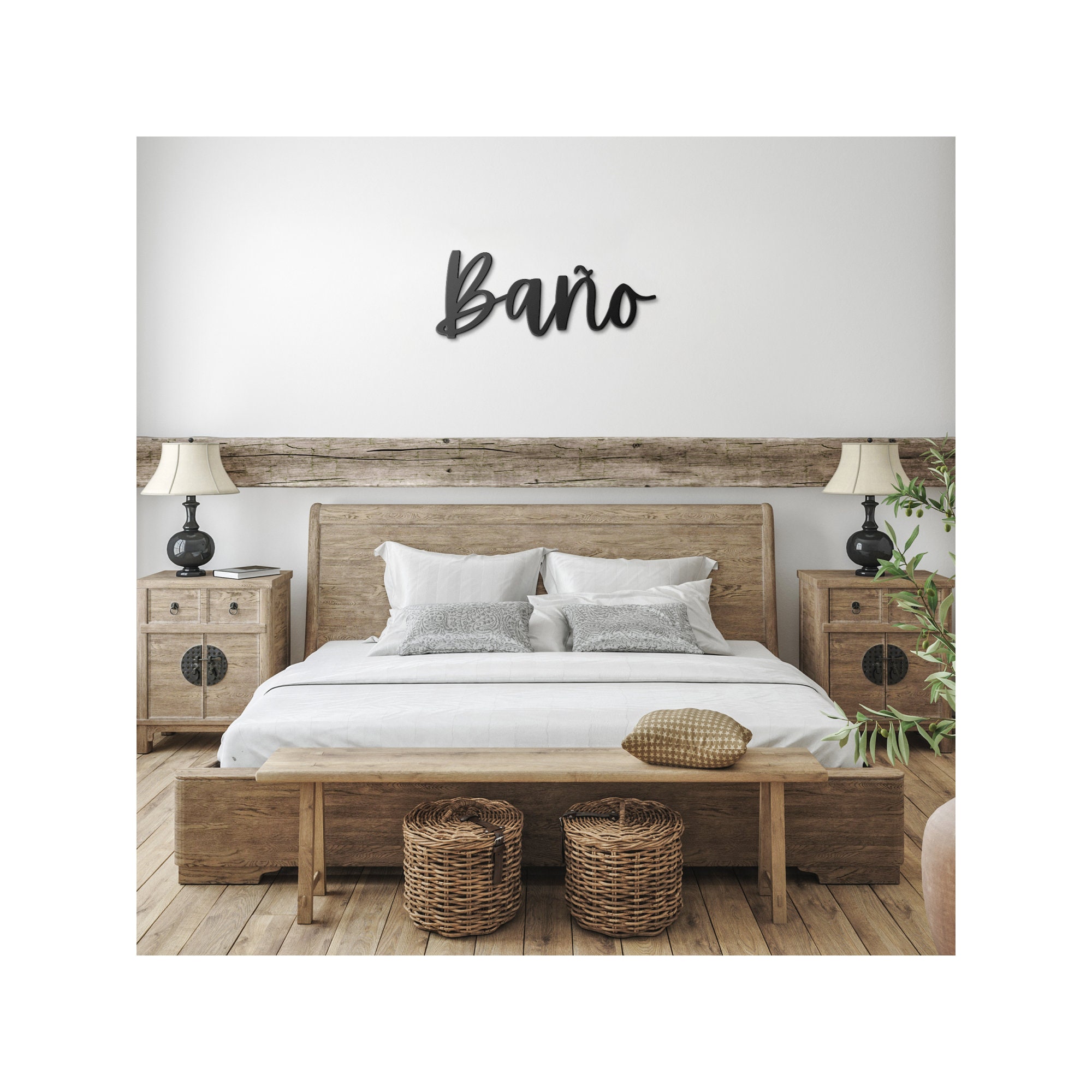 El Bano Sign, Bath Spanish Metal Sign, Restroom Bathroom Decor, Spanish ...