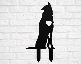 Personalized Borzoi Yard Statue Stake, Custom Borzoi Outdoor Garden Art Decor, Memorial Remembrance Sculpture, Outdoor Statue