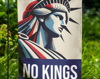 No Kings Liberty Garden Flag Anti-Trump Political Protest March Yard Sign Patriotic Anti-Authoritarian Lawn Flag Pro-Democracy Resistance 9