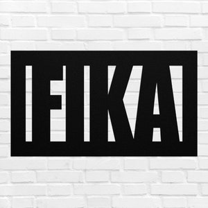 Fika Swedish Metal Sign, Scandinavian Nordic Style, Swedish Fika Sign, Swedish Gift Minimalist