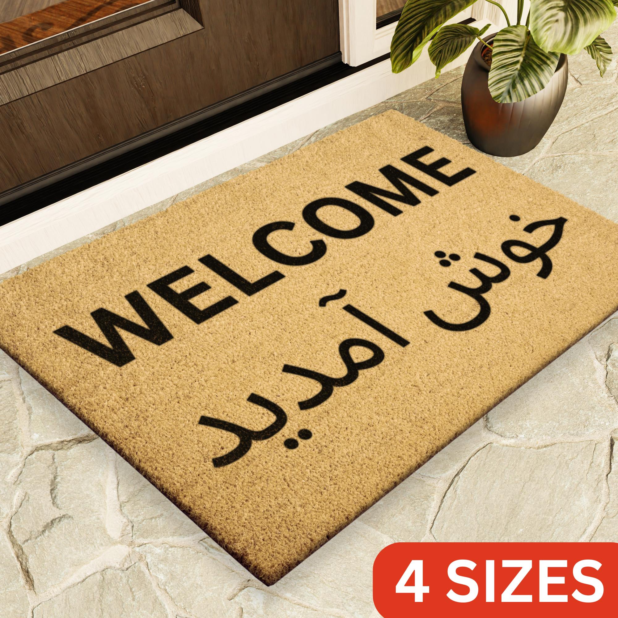 Urdu Doormat Welcome Outdoor Rug Coir Door Mat Decor Housewarming
