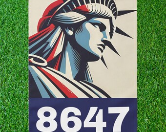 8647 Liberty Anti Trump Garden Flag, Democrat 8647 Flag, No Kings