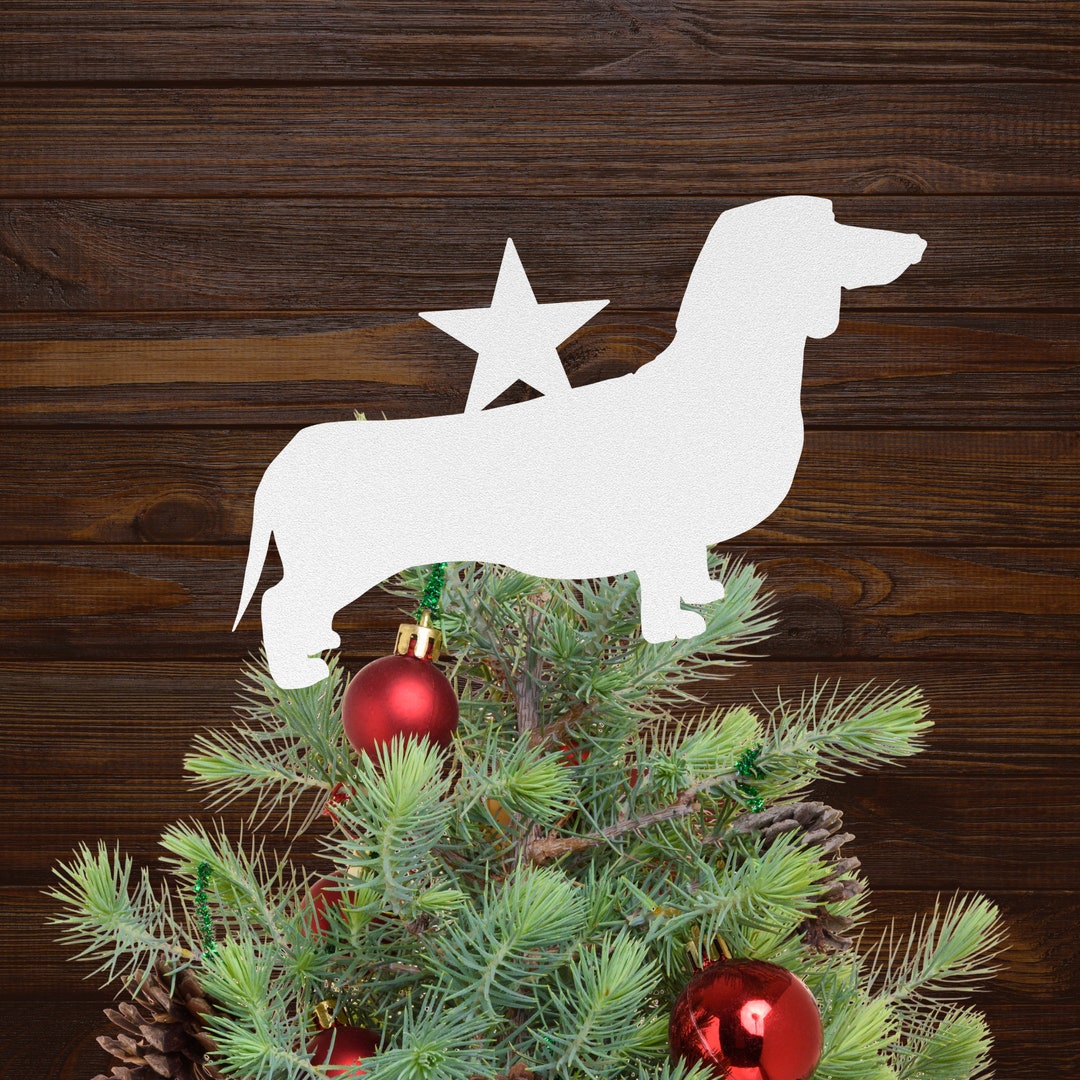 Sausage Dog Tree Topper Wiener Dog Christmas Holiday Decoration