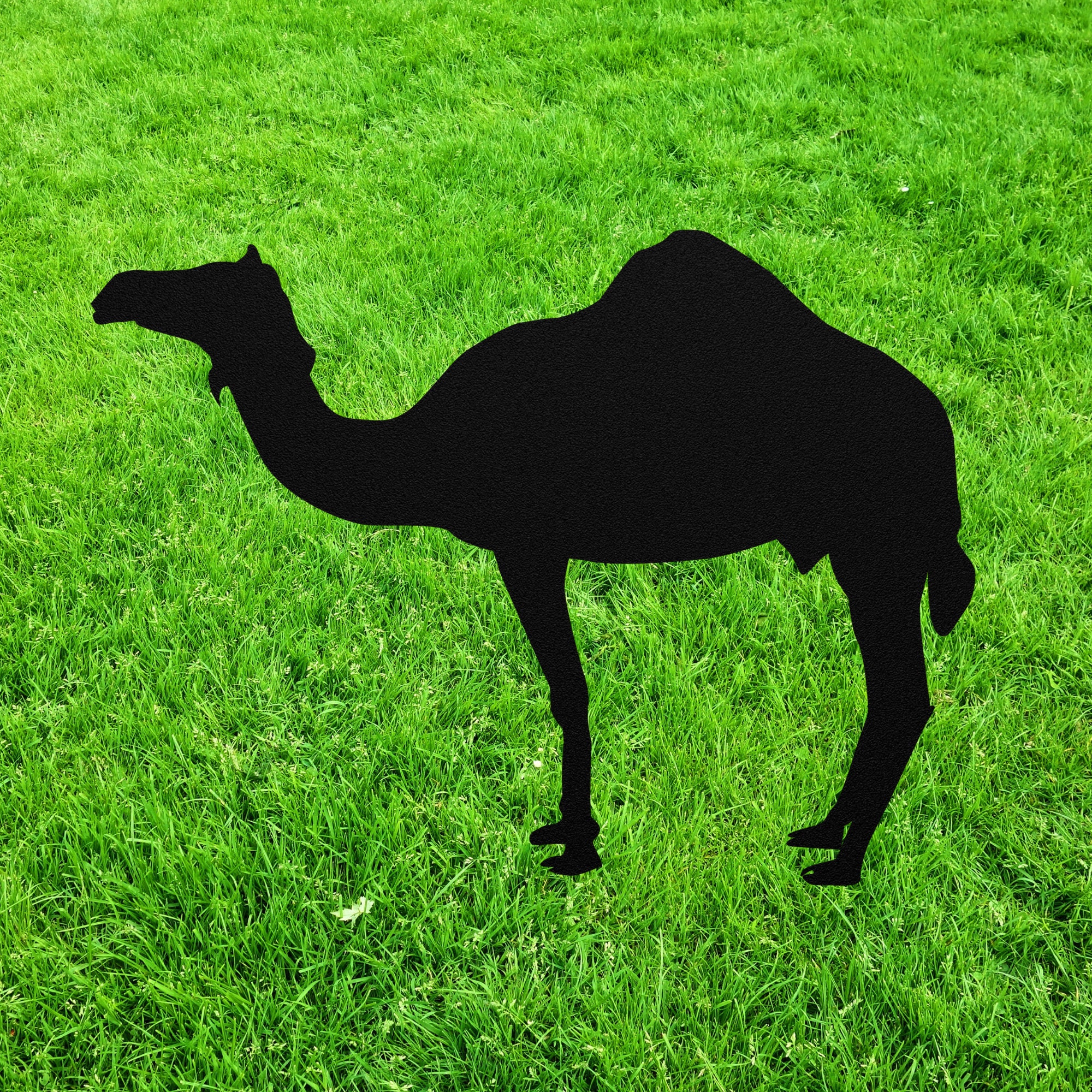 Camel House Number Sign Yard Address Plaque Garden Lawn Stake Metal ...