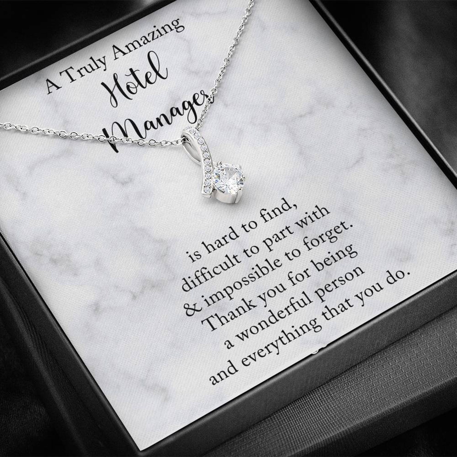 Hotel Manager Gift Gift for Hotel Manager Necklace Message Etsy