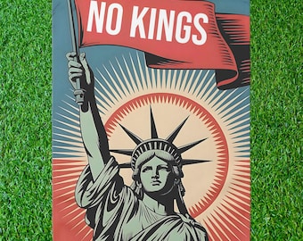 No Kings Liberty Garden Flag Anti-Trump Political Protest March Yard Sign Patriotic Anti-Authoritarian Lawn Flag Pro-Democracy Resistance 2