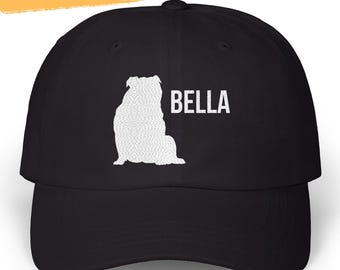 English Bulldog Hat Embroidered Hat Personalized English Bulldog Dad Cap English Bulldog Mom Dad Birthday Christmas Gifts
