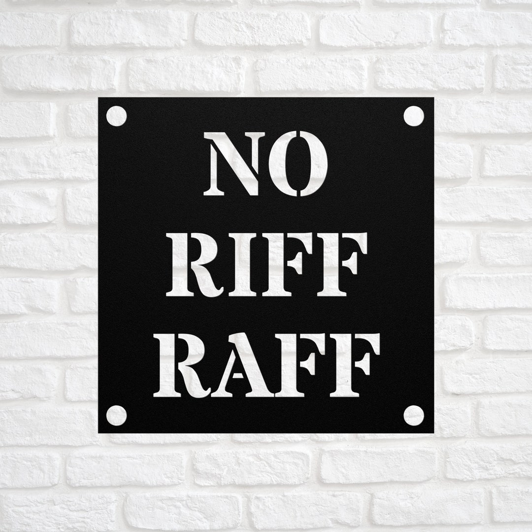 No Riff Raff Sign Funny Swimming Pool Custom Metal Sign Etsy