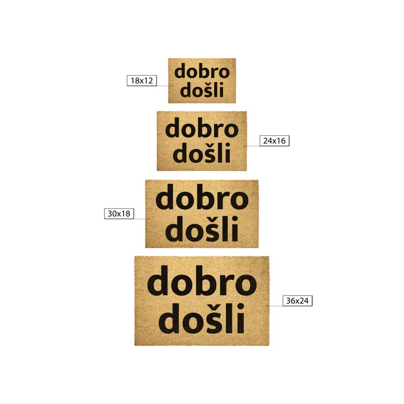 Dobro Dosli Doormat bosnian,croatian,serbian Funny Doormat