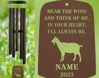 Goat Wind Chime Sail Goat Memorial Loss Gift Sympathy Bereavement Listen To The Wind Condolence