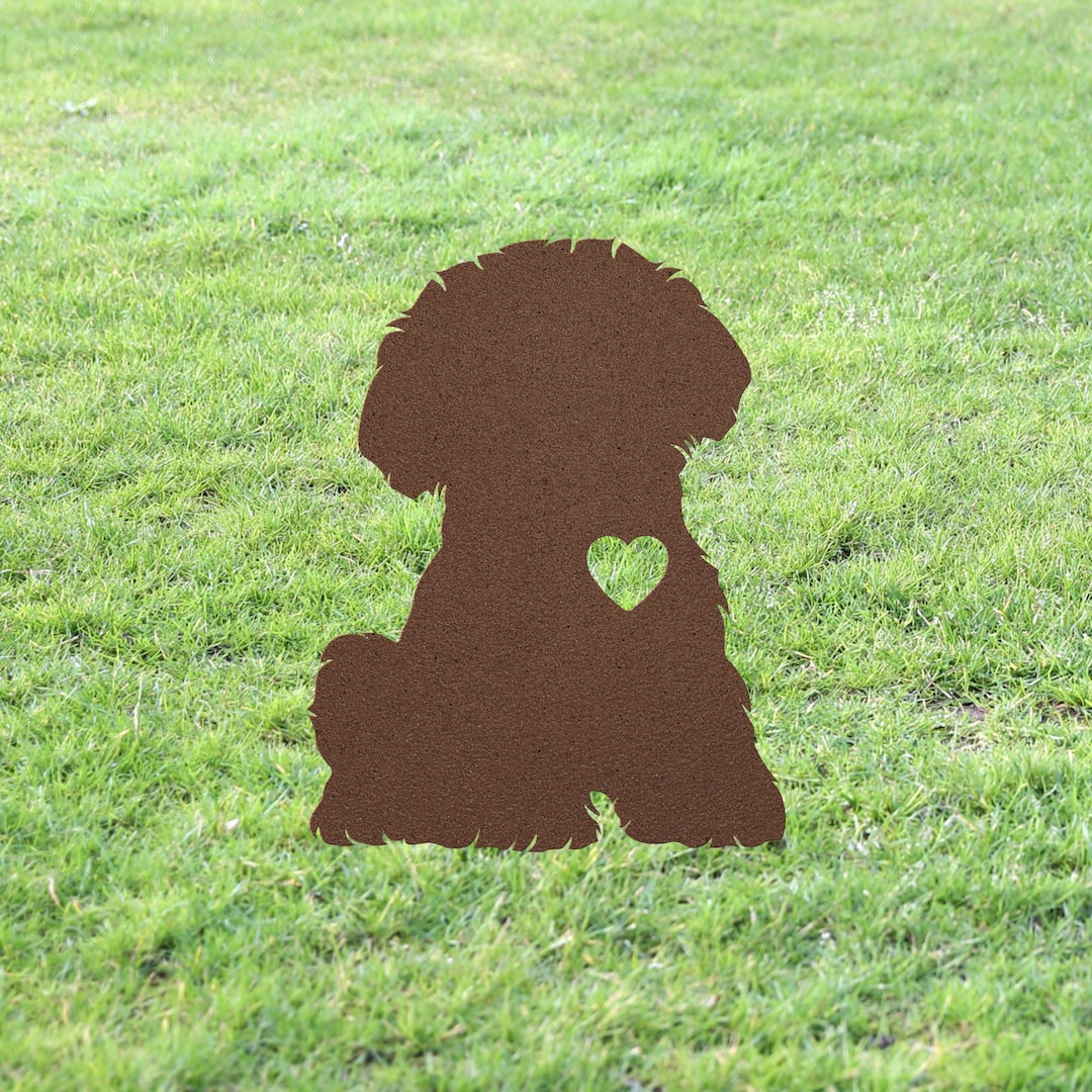 Personalized Maltese Statue Stake, Custom Maltese Dog Outdoor Yard Art