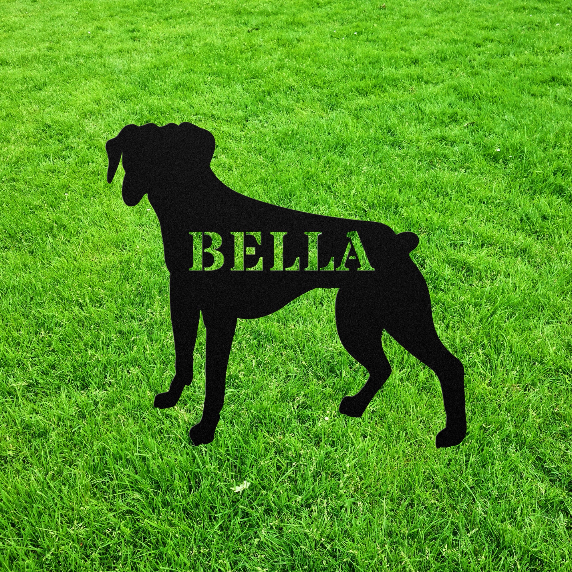 Personalized Boxer Dog Garden Statue Stake Custom Boxer Dog Etsy