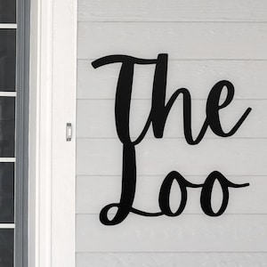 Toilet Door Sign The Loo Metal Sign Wall Art Pub House Vintage Bathroom Sign Style