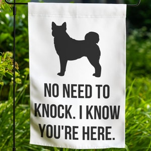Norwegian Elkhound Garden Flag Yard Sign Art Banner Elkhound Gift Lover Outdoor Decor Lawn Decoration Welcome Front Porch Dog Flag