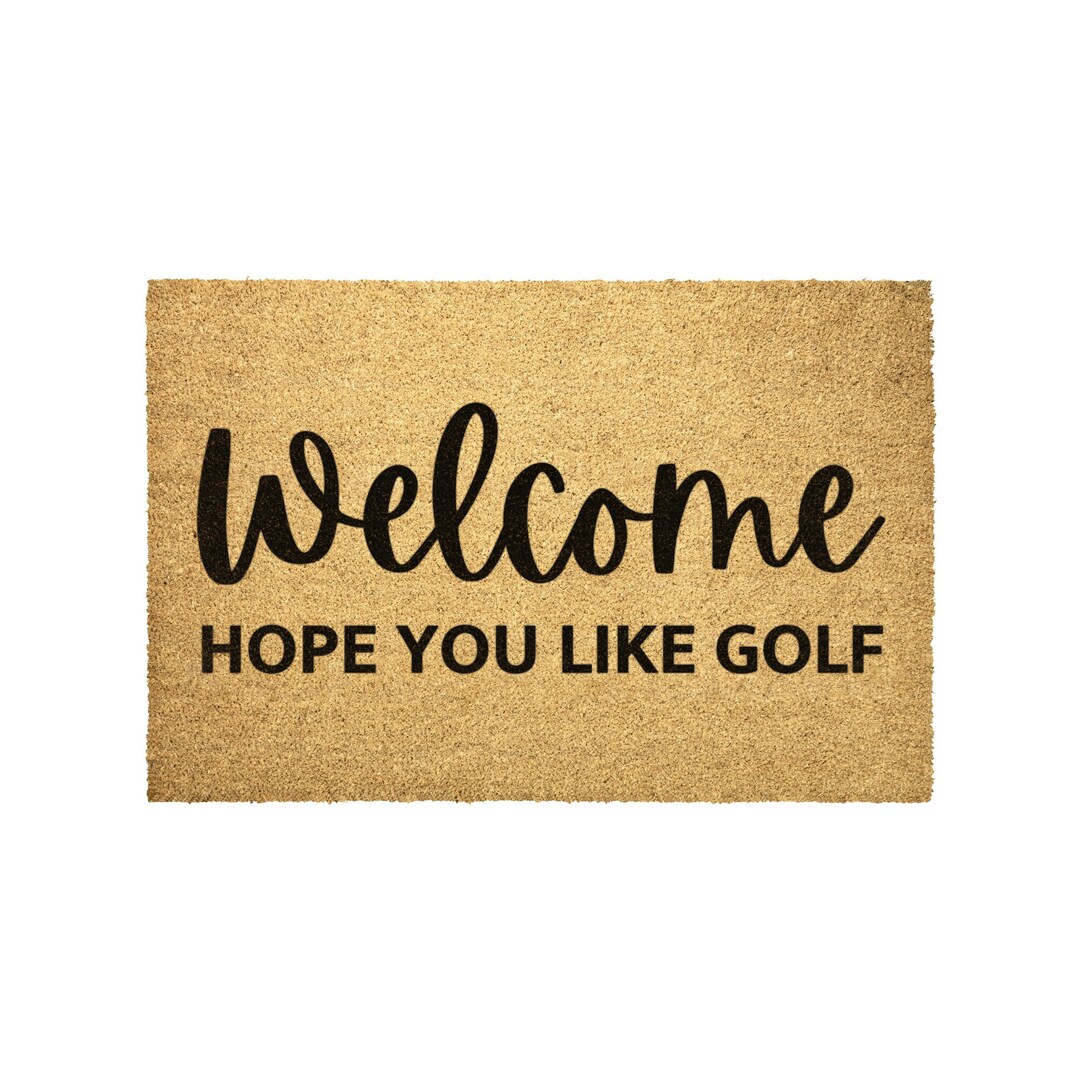 Golf Coir Doormat Outdoor Rug Door Mat Decor Housewarming Home Summer