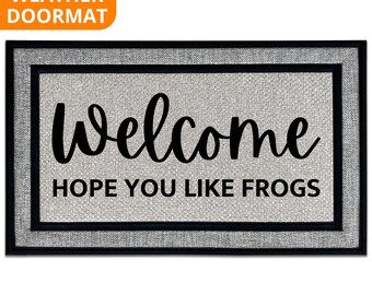Frog Doormat Outdoor Rug Hope You Like Frogs Door Mat Decor Housewarming Home Christmas Summer Gift Weather Proof
