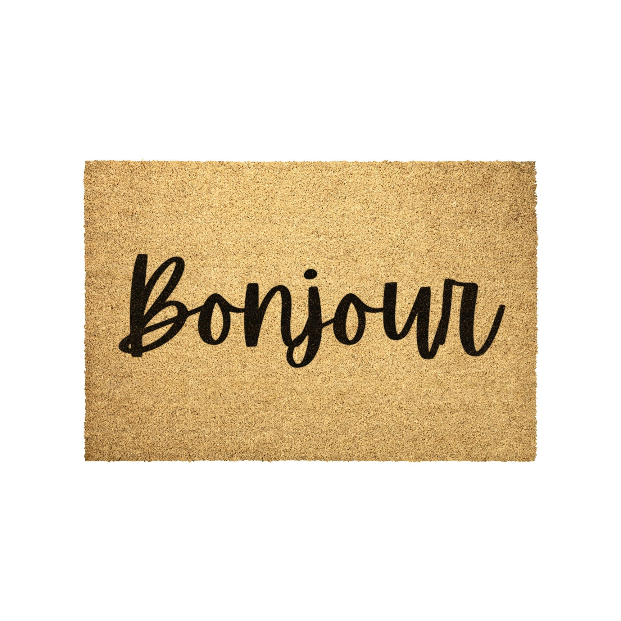 Bonjour French Doormat France Welcome Mat Welcome Doormat Flat