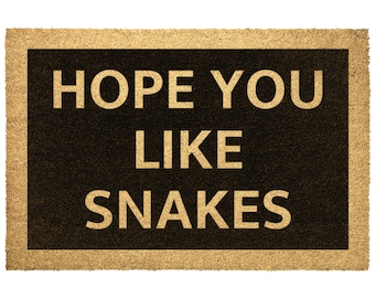 Hope You Like Snakes, Doormat, Python Costume, Snake Hat, Ball Python, Boa Constrictor Supplies, Python Mom, Reptile